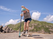 AZTRONE Land Paddle for Surfskate Longboard/maismaa aer