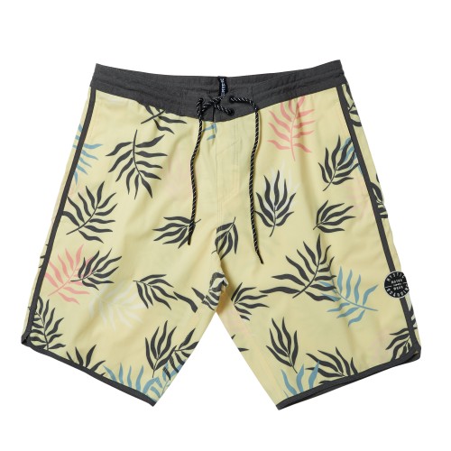 2022 Mystic shortsid Leaf Movement Boardshort Pastel Yellow