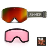 Snow Goggles Sinner Aura Moss Green